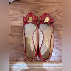 Salvatore Ferragamo red pump size 6